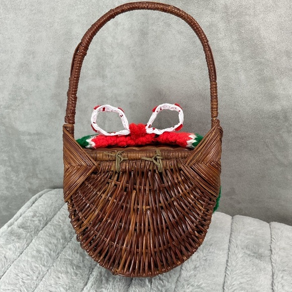 Handmade 12” watermelon picnic basket handbag decorative storage container - Picture 8 of 8